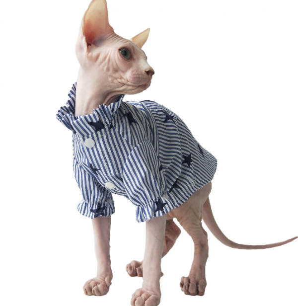 Baju kucing dengan motif geometric